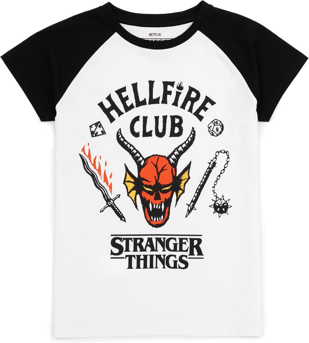 Stranger Things Kinderpyjama | Unisex Hellfire Club Outfit Eddie Eleven Mike Dustin Max Members T-Sh
