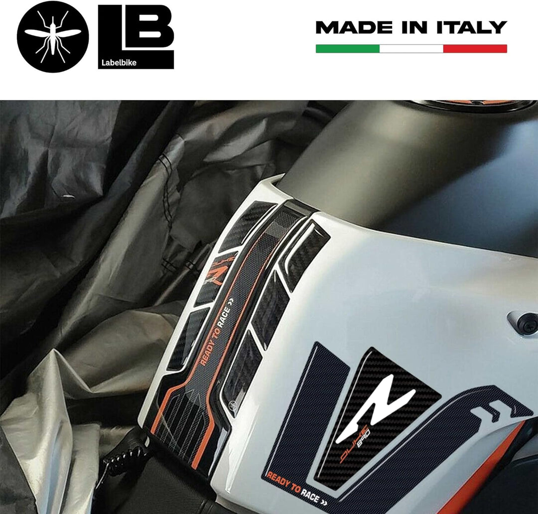 labelbike - Aufkleber Kit 3D geharzt Tankschutz für Motorräder kompatibel mit KTM 890 Duke R Kit 1,