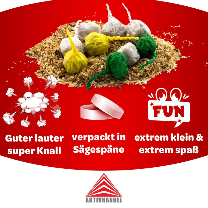 300 Riesen Knallerbsen (30x 10er Dose) von Aktivhandel