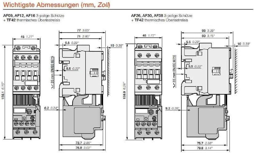 ABB AF26-30-00-11 1SBL237001R1100 AF26-30-00 Schütz 24-60 50/60 20-60V DC, Grau