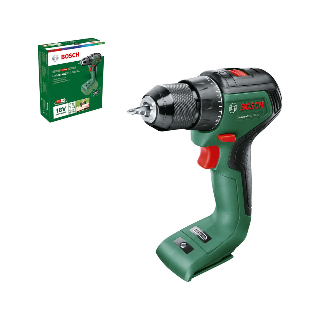 Bosch Home and Garden Bosch Akkuschrauber UniversalDrill 18V-60 (ohne Akku, 18 Volt System, im Karto