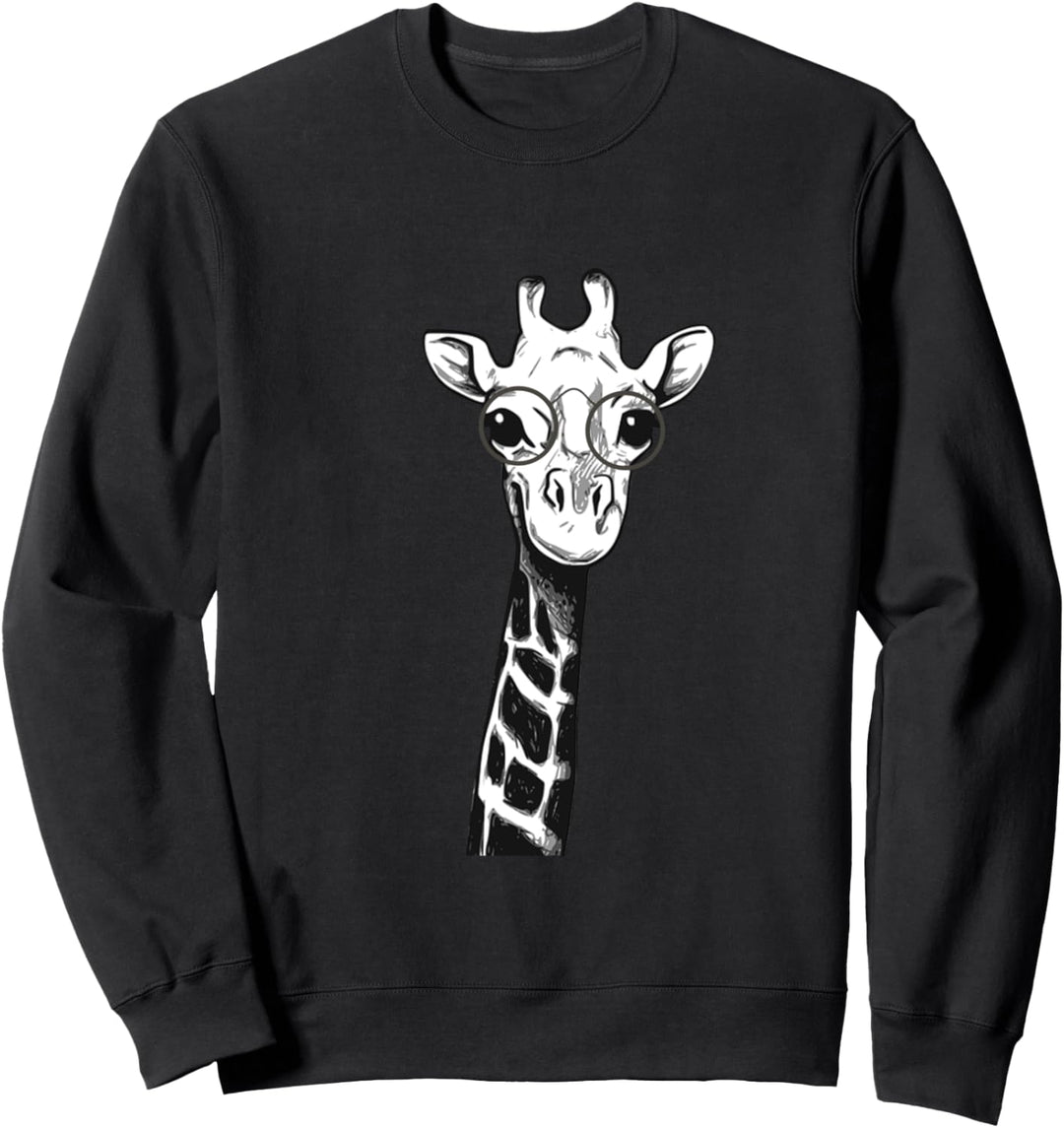 Vintage Hipster Giraffe In Brille Brille Geschenk Sweatshirt