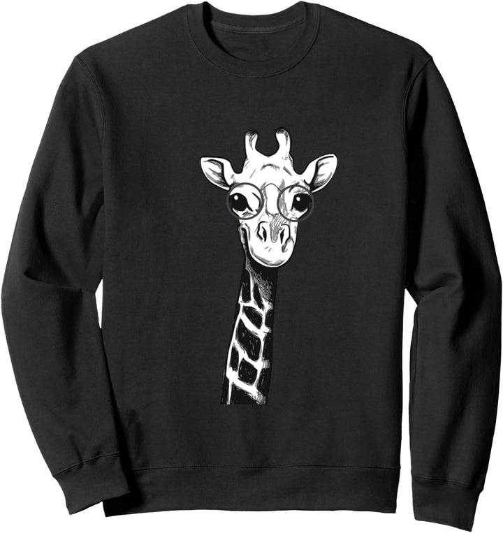 Vintage Hipster Giraffe In Brille Brille Geschenk Sweatshirt