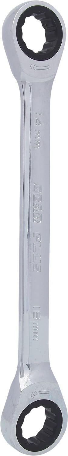 KS Tools 503.4505 GEARplus Doppel-Ratschenringschlüssel, 14x15mm, 14x15mm
