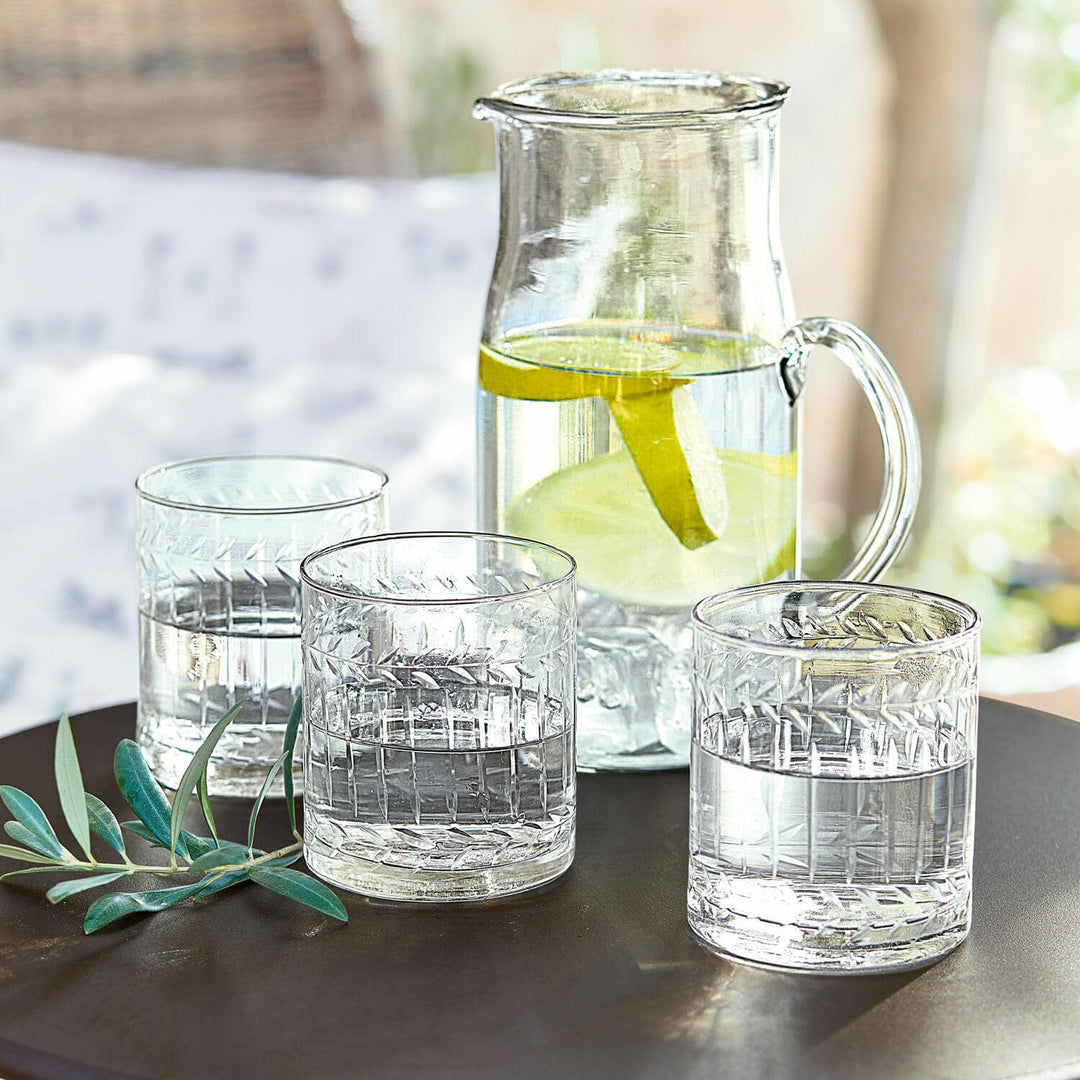 LOBERON® Glas 6er Set Padiès | Gläser Set Mit Feiner Glasgravur | Klassische Form | Zeitloses Dekor