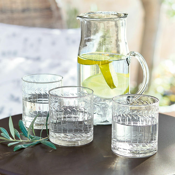 LOBERON® Glas 6er Set Padiès | Gläser Set Mit Feiner Glasgravur | Klassische Form | Zeitloses Dekor
