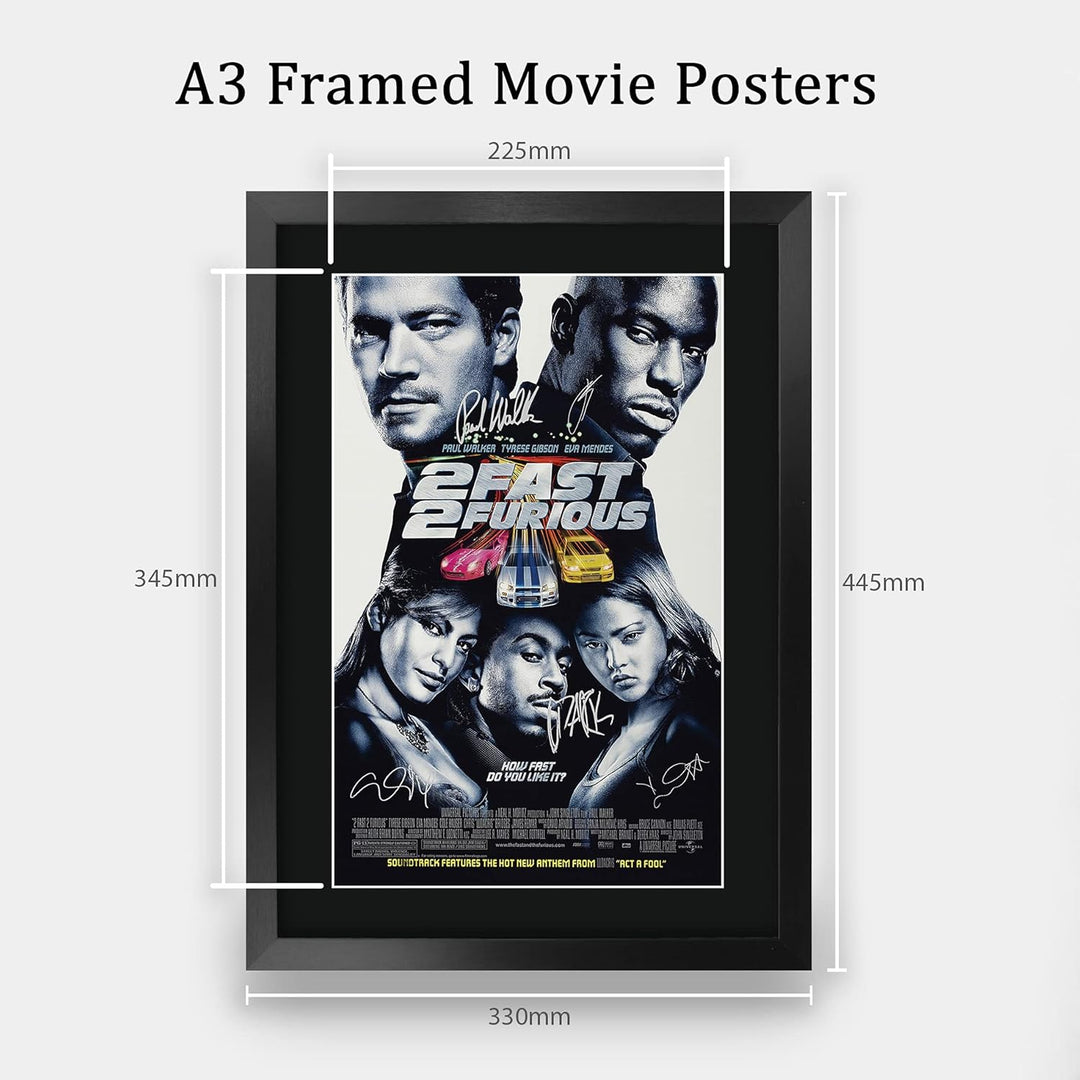 HWC Trading FR A3 2 Fast 2 Furious Paul Walker Geschenke gedrucktes Poster signiertes Autogramm Bild