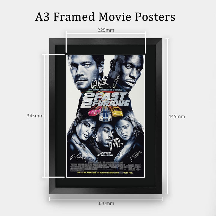 HWC Trading FR A3 2 Fast 2 Furious Paul Walker Geschenke gedrucktes Poster signiertes Autogramm Bild