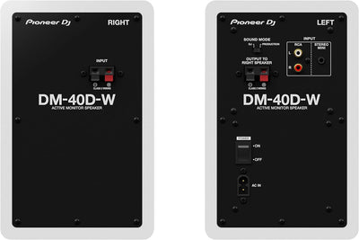 Pioneer DJ DM-40D-W 4" Desktopmonitorsystem (weiss) 4'' Lautsprecher Verdrahtet Weiss, 4'' Lautsprec