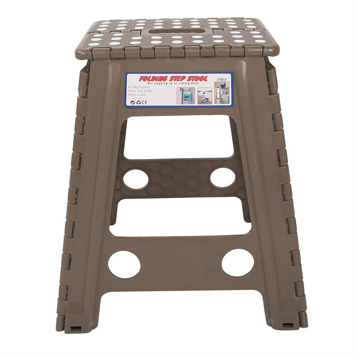 Klappbarer Tritthocker, Tragbar und Rutschfest für Erwachsene, 29 cm, Weiss-Dunkel Gefleckt, für Woh