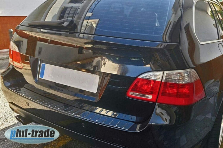 RECAMBO Ladekantenschutz Edelstahl kompatibel für BMW 5ER Serie E61 Touring | 2004-2010 - Hochglanz