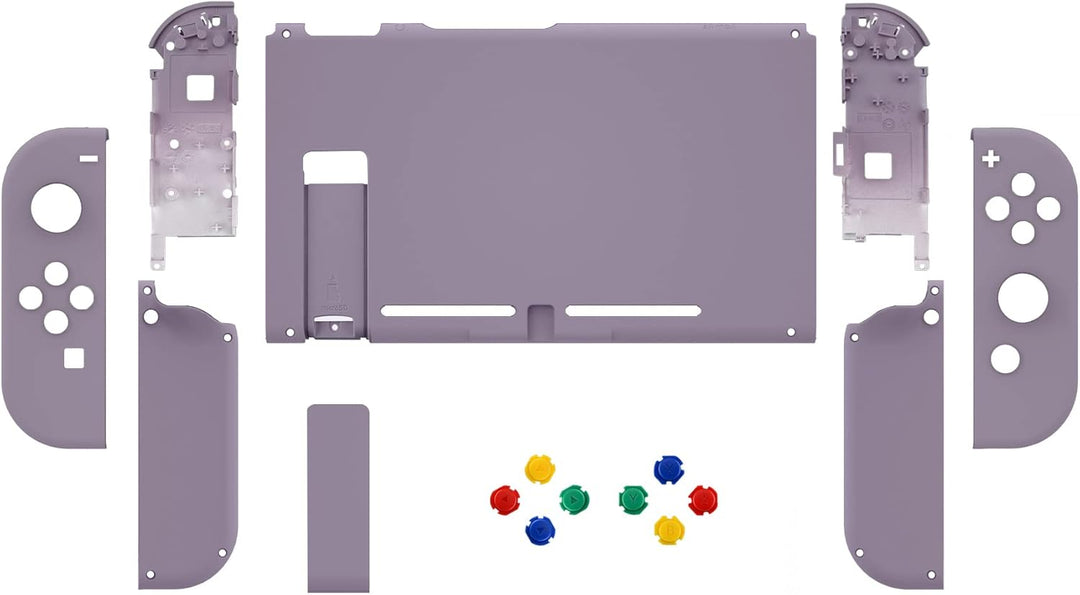 eXtremeRate Hülle Case für Nintendo Switch Joycon/Konsole, Rückgehäuse&Kickstand für Switch Console,