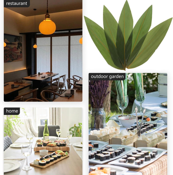 100 Stück Sushi-Bambusblätter, frische Bananenblätter zum Kochen, Zong Zi, Bananenblätter, Ersatz fü