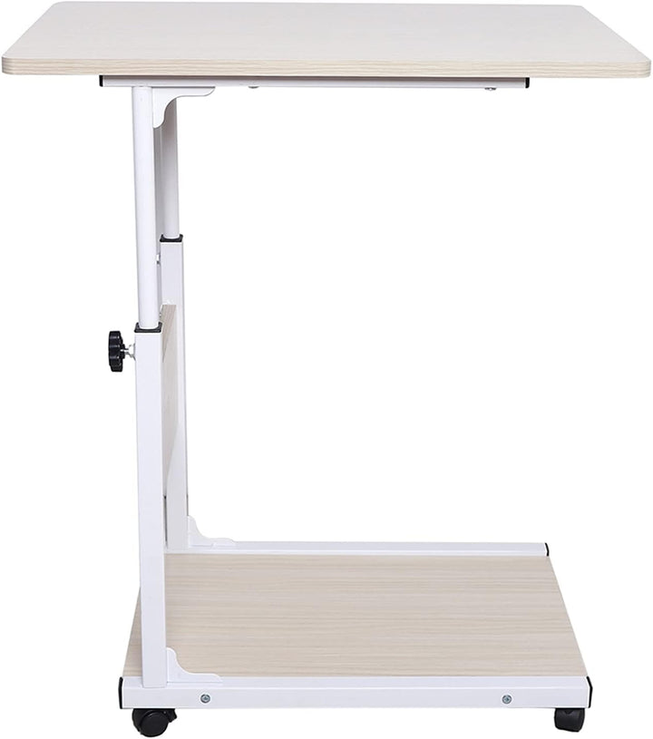 SanBouSi 2 Ebenen Pflegetisch Beistelltisch Couchtisch Sofatisch mit Rollen Mobiler Kaffeetisch Höhe