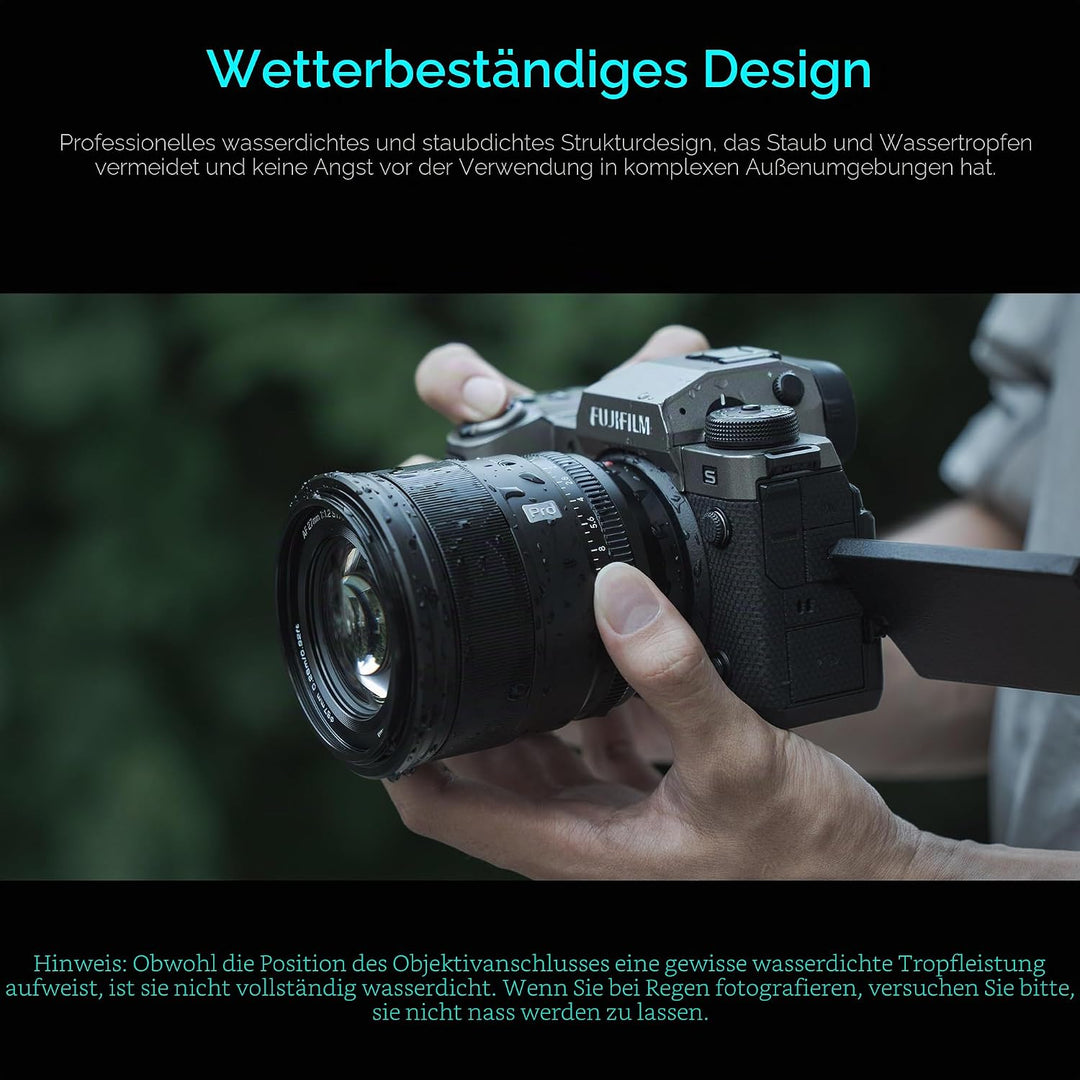 VILTROX 27mm F1.2 Pro Level XF Fuji Autofokus Objektiv f/1.2 Grosse Blende APS-C Objektiv Kompatibel