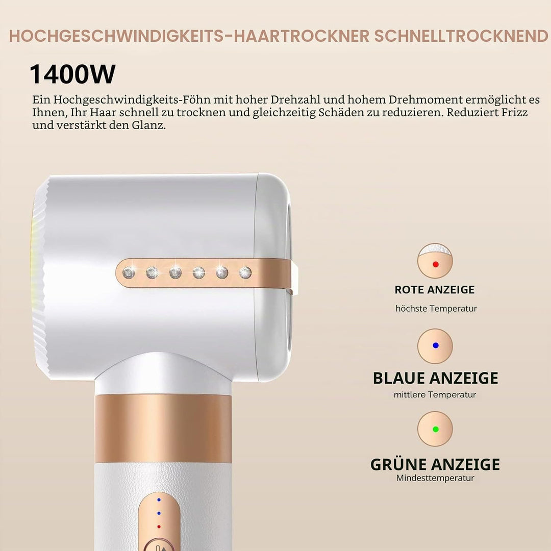 TANSHINE 7 in 1 Hairstyler,110000 RPM High-Speed Ionic Haartrockner für Schnelles Trocknen,Auto Wrap