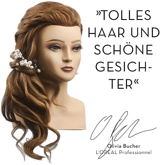 L'IMAGE Malin mit 50cm Echthaar, mittelblond, mit Wimpern