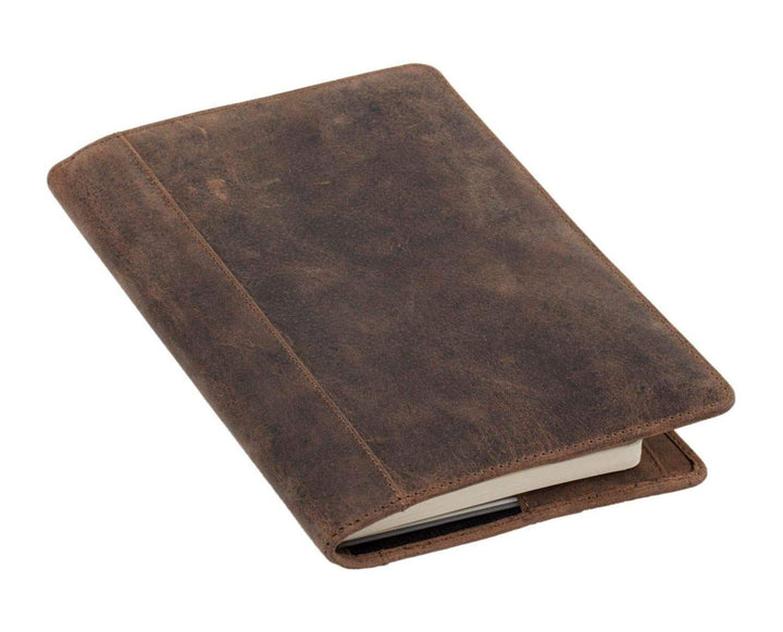 Pride &amp; Soul 30124 - Ledereinband DIN A5 PERKINS, Lederhülle für Notizbuch, Buchhülle aus Echt Leder