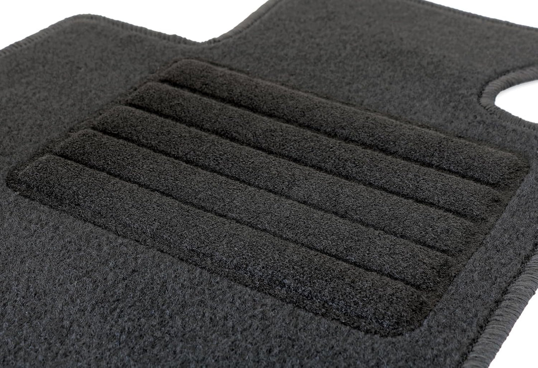 AD Tuning HG3170 Velours Fussmatten Set (4-teilig) Schwarz Passform Autoteppiche