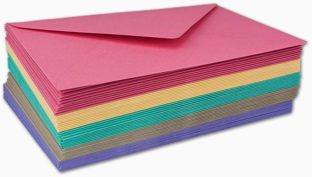 200x Umschlagpaket - DIN C6 - ca. 11,4 x 16,2 cm - die Neuen - 5 Farben je 40 Umschläge - 120 g/m² -