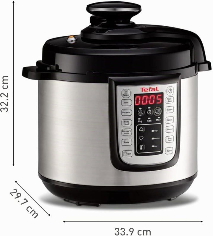 Tefal Fast & Delicious Multikocher, elektrischer Schnellkochtopf, 25 automatische Programme, grosses