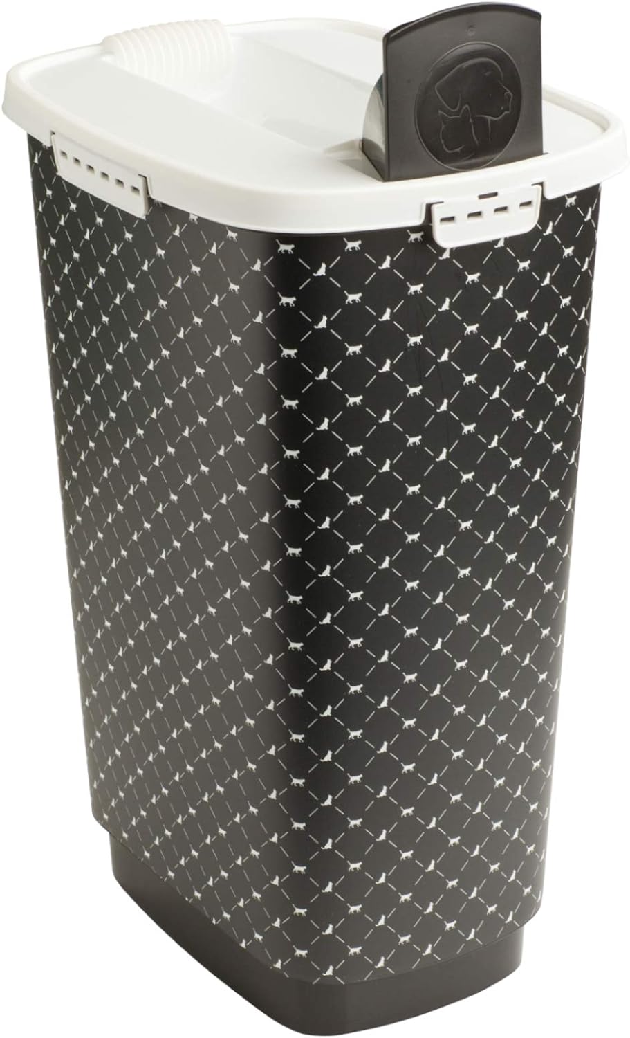 Rotho Cody Tierfutterbehälter Deckel, lebensmittelechter Kunststoff (PP) BPA-frei, schwarz, 50l, (39