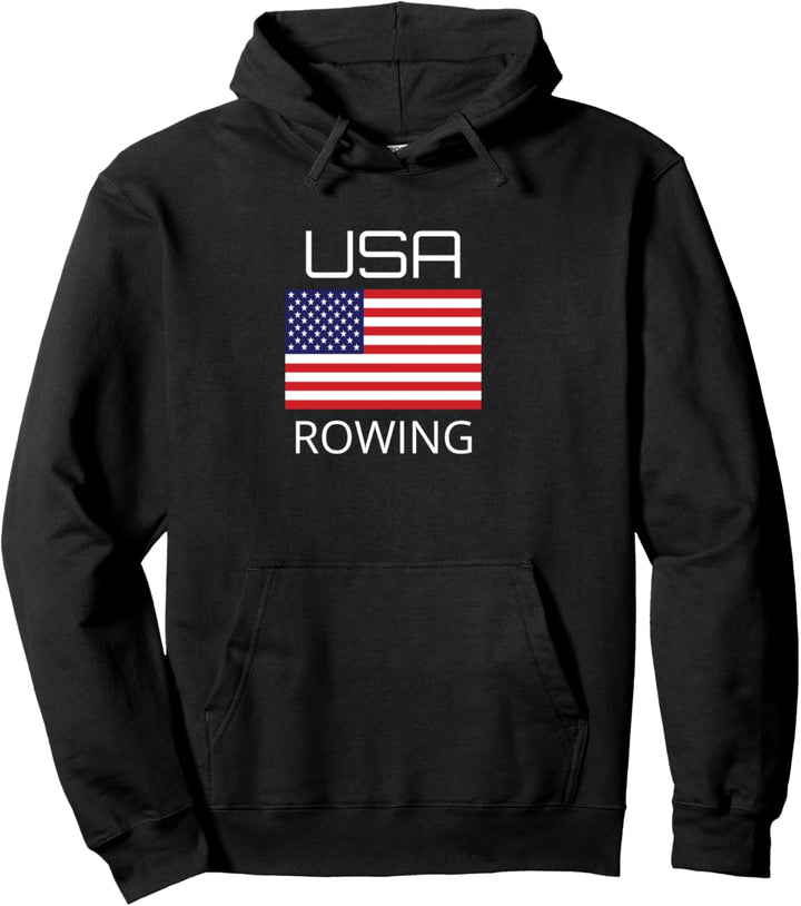 American Rowing Rower Athlet USA Flag Pride Crew Team Pullover Hoodie