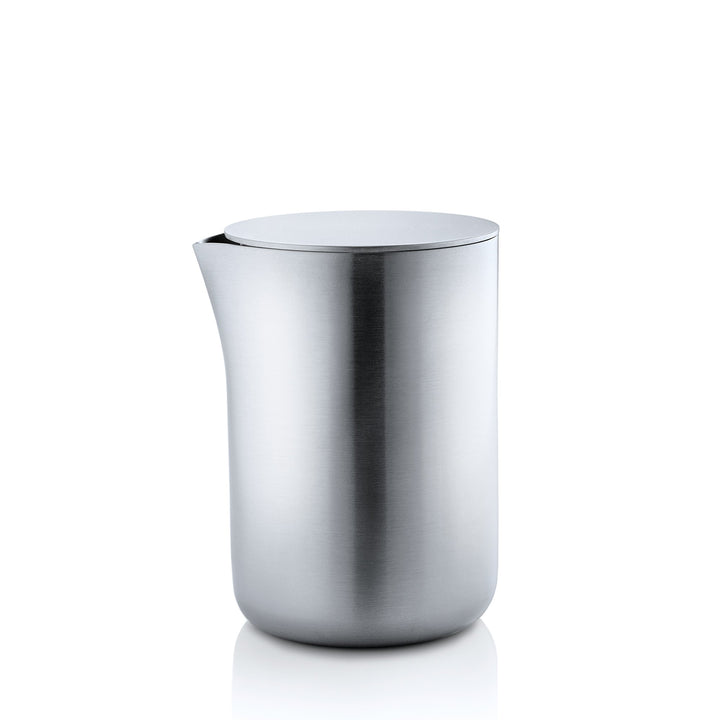 blomus -BASIC- Milchkännchen aus mattiertem Edelstahl mit Deckel, Milchkanne 250 ml Fassungsvermögen