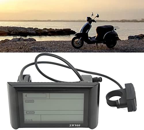Elektrofahrrad-LCD-Anzeige, ABS 6Pin Elektrofahrrad-LCD-Anzeige 24V 36V 48V 60V SW900 LCD-Anzeige Me