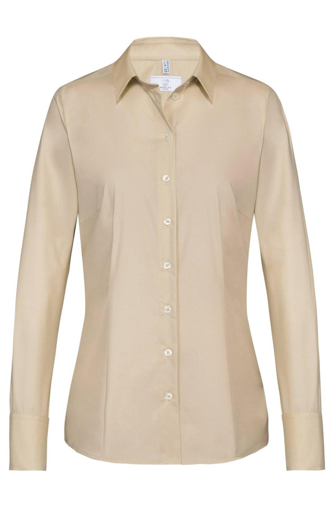 Greiff Grösse 38 Corporate Wear Basic Damen Bluse Langarm Regular Fit Beige Modell 6515