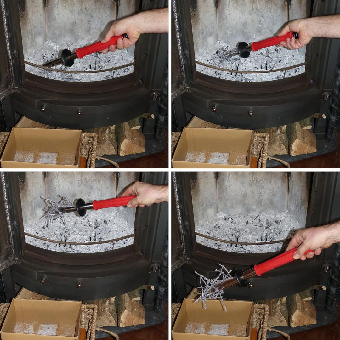 Aschemagnet, Nagelmagnet, Kaminofenmagnet zur sicheren Entfernung von Eisenteilen, auch aus der heis