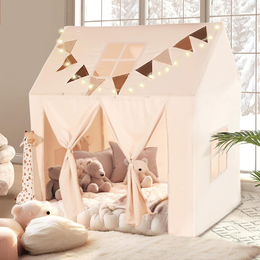 NIUEVLRS Kinderzelt mit Matte, Spielzelt für drinnen, Spielhaus für Kinder im Freien, Kinderspielzel
