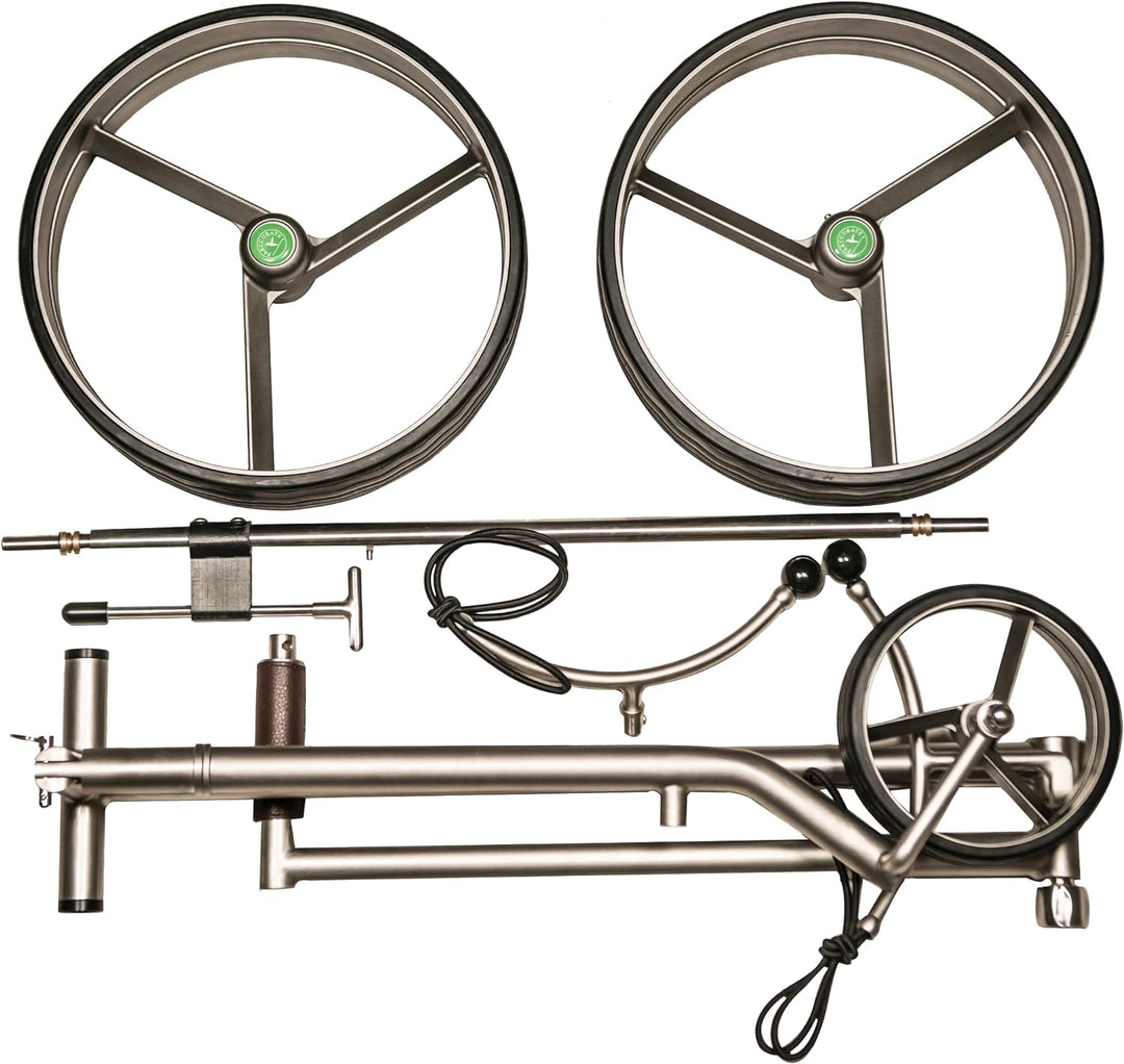 Edelstahl 3 Rad Golftrolley klappbar Fasan matt