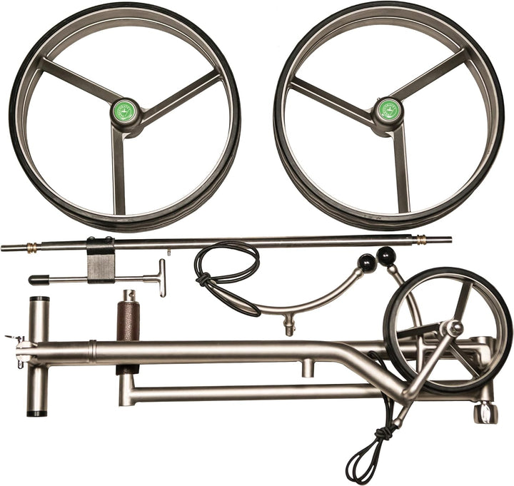 Edelstahl 3 Rad Golftrolley klappbar Fasan matt