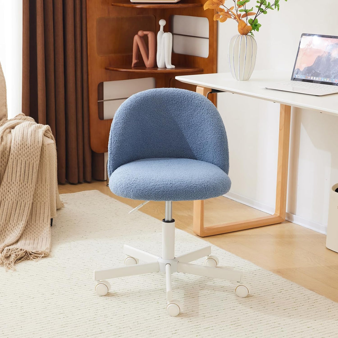 Bonnlo Bürostuhl mit Rollen, Schminktisch Stuhl, Höhenverstellbar Schreibtischstuhl für Arbeitszimme