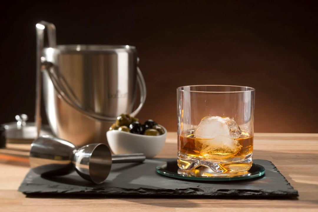 Bar Craft Eiskübel mit Deckel und Eiszange, polierter Edelstahl, Henkel, in Geschenkbox, 1.9 Liter V