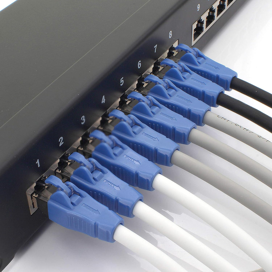 Patchkabel CAT 6a easy pull Weiss - 10 Stück - 3,0 m 3m Weiss - 10 Stück, 3m Weiß - 10 Stü