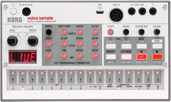 KORG VOLCA-SAMPLE2 - Probensequenzer + RACK VOLCA FÜR 4 STÜCK (2 X 2), Probensequenzer + RACK VOLCA