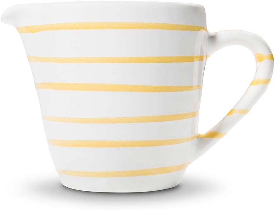GMUNDNER KERAMIK Milchgiesser Gourmet Füllmenge : 0.2 Liter Gelbgeflammt Geschirr, handgemacht in Ös