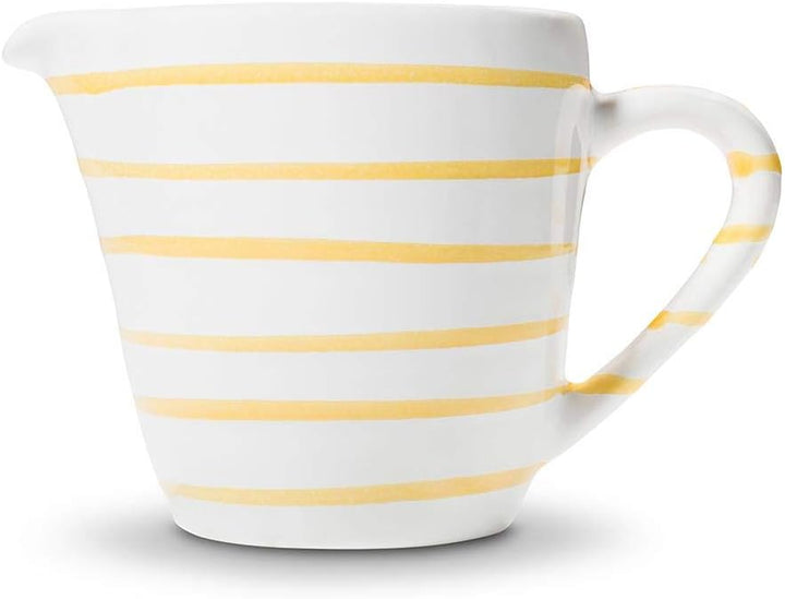 GMUNDNER KERAMIK Milchgiesser Gourmet Füllmenge : 0.2 Liter Gelbgeflammt Geschirr, handgemacht in Ös