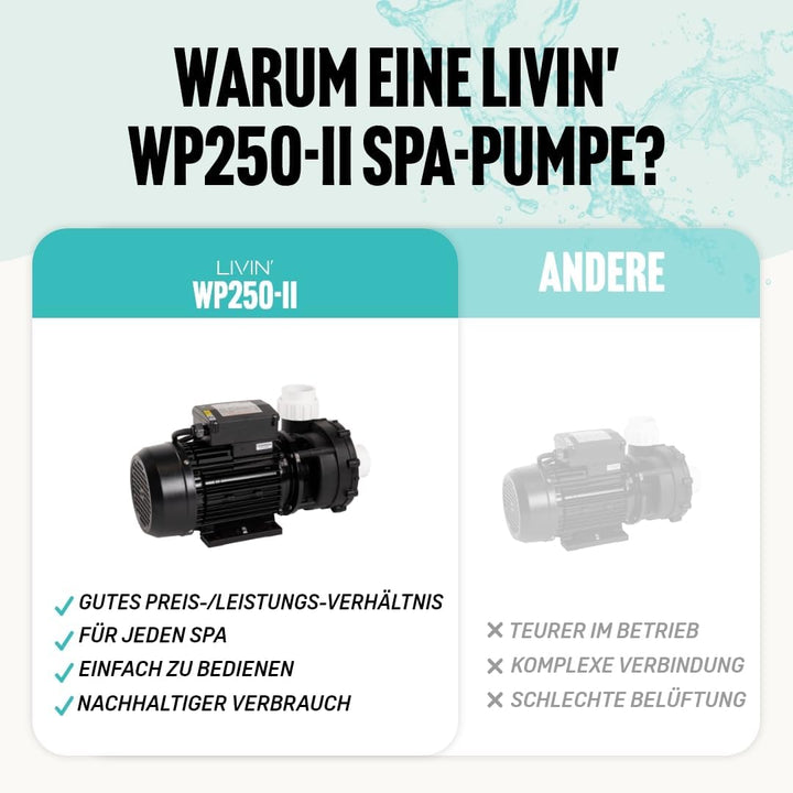 LIVIN' Jet pool filterpumpe- LX WP250 poolpumpen 1.85 kW/ 2.5HP, Whirlpool Wasser zirkulationspumpe