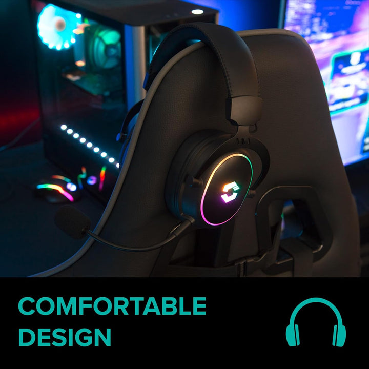 Speedlink CONUX RGB Gaming Headset Wireless Bluetooth USB 2.4G 3,5mm Klinke | mit Mikrofon, Metallra