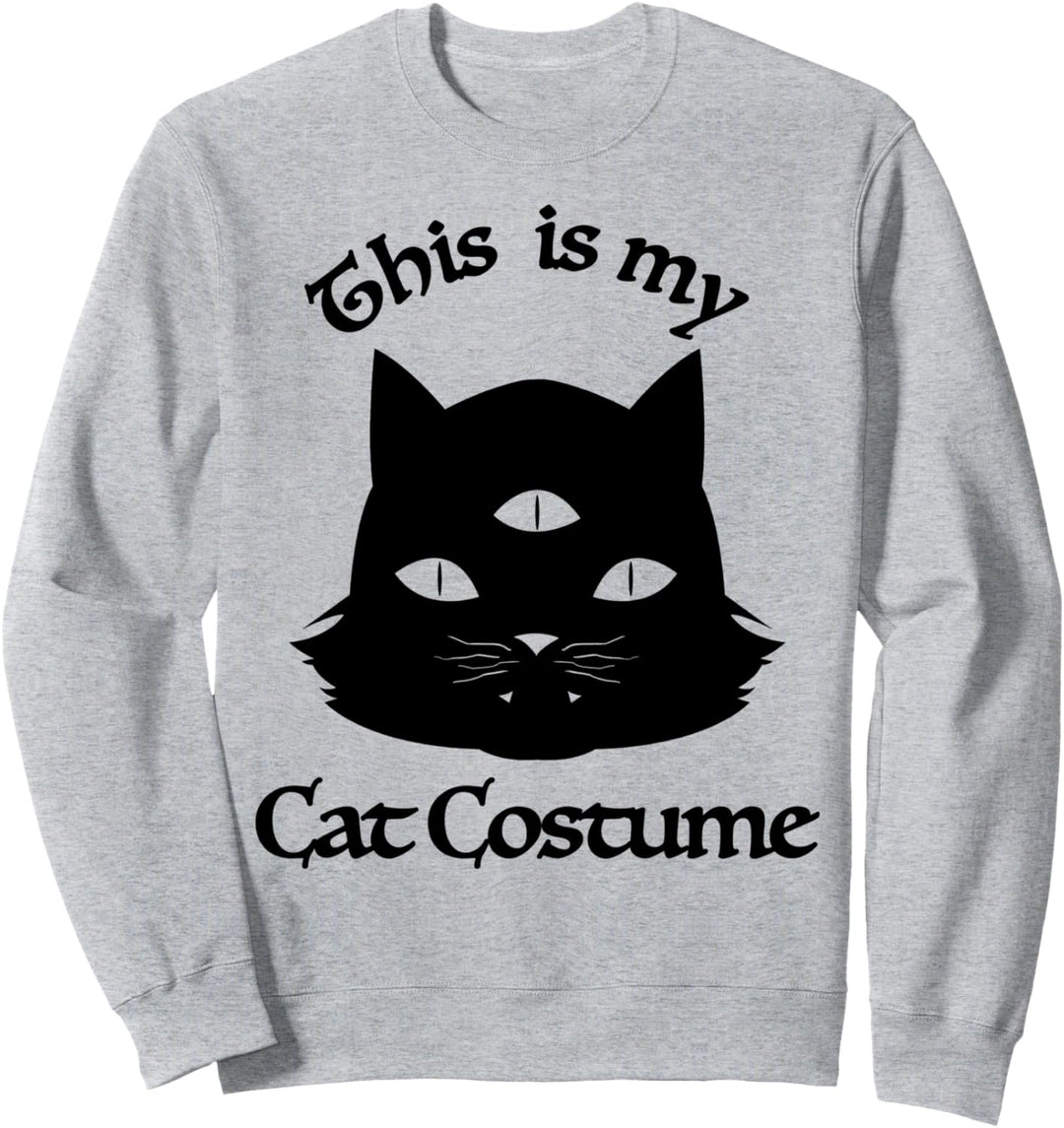 Trendy This Is My Cat Costume Three Eyed Cat Halloween Sweatshirt