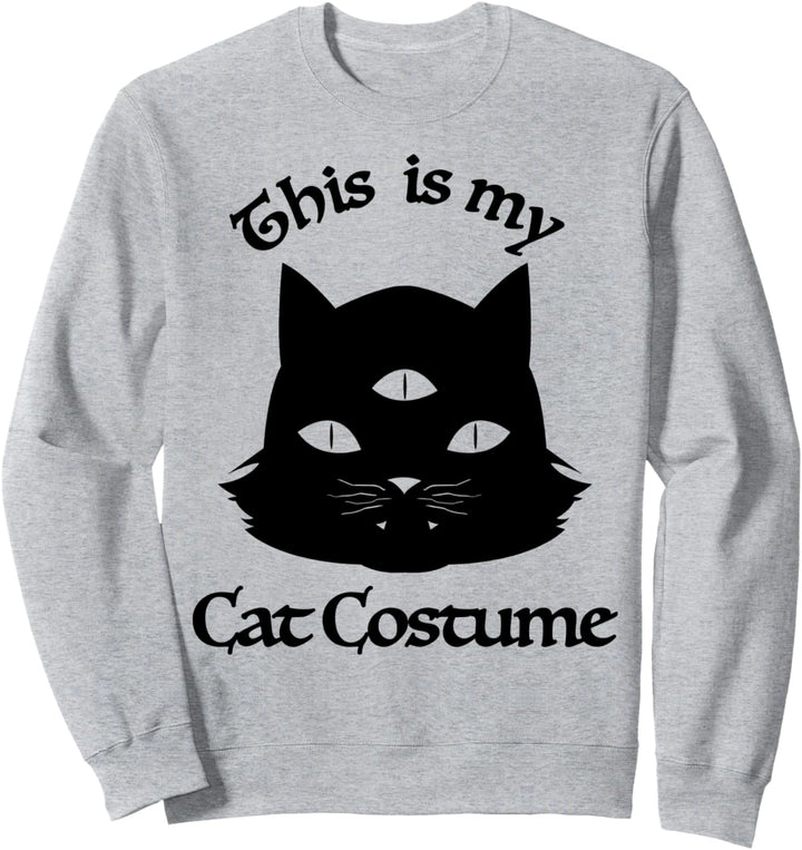 Trendy This Is My Cat Costume Three Eyed Cat Halloween Sweatshirt