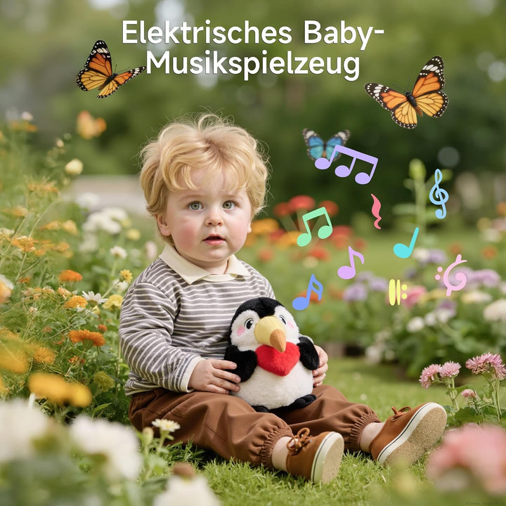 TUMAMA KIDS Baby Plüsch Spielzeug mit Musik und sensorischen Elementen, interaktives elektronisches