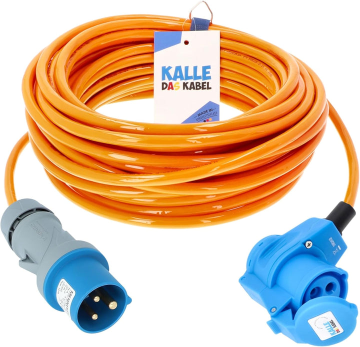 KALLE DAS KABEL CEE Verlängerung Kalle Blue Signal 2,5mm² Winkel Industrie BAU Boot Womo Camping Vol