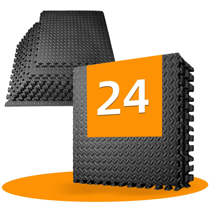 Bodenschutzmatte Puzzlematte 60x60 cm 24/48 Stücke Fitnessmatte Anti-Rutsch Unterlegmatte Trainingsm
