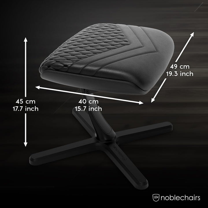 noblechairs Footrest V2.0, Real Leather Edition, 45-Grad Neigung, Premium Materialien, Lederbezug, S