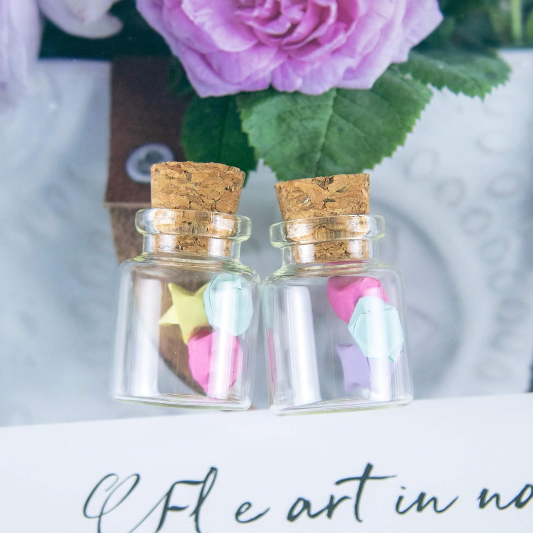 Jarvials Mini süsse Leere Glasflasche mit Korkenstopper，Das Volumen der Glasflaschen beträgt 20ml. (