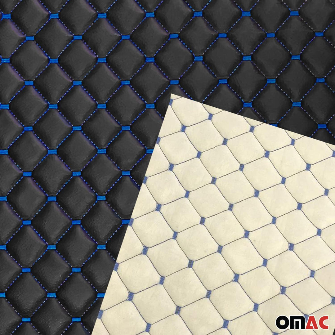 OMAC Geprägte Schwarz Kunstleder Auto Polsterung Leder Patches | Interieur Zubehör mit Diamant-Stich